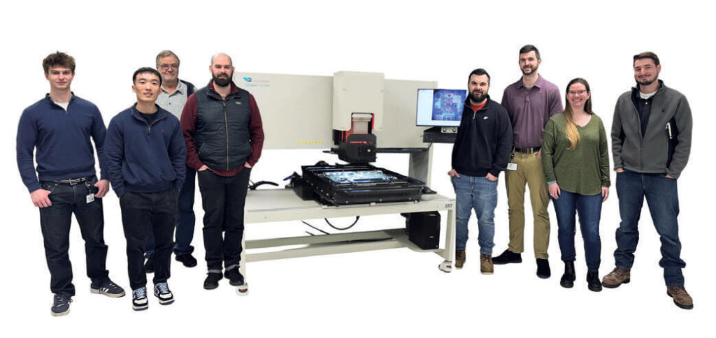The VJ Electronix engineering team with the Summit LT150 rework system supporting innovation in electronics manufacturing.